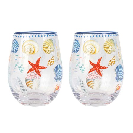SEA BREEZE 2PCS SET GLASS TUMBLER 500ML