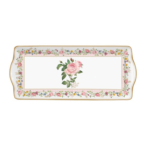 CHANT DES ROSES SERVING PLATE 35X15CM PORCELAIN