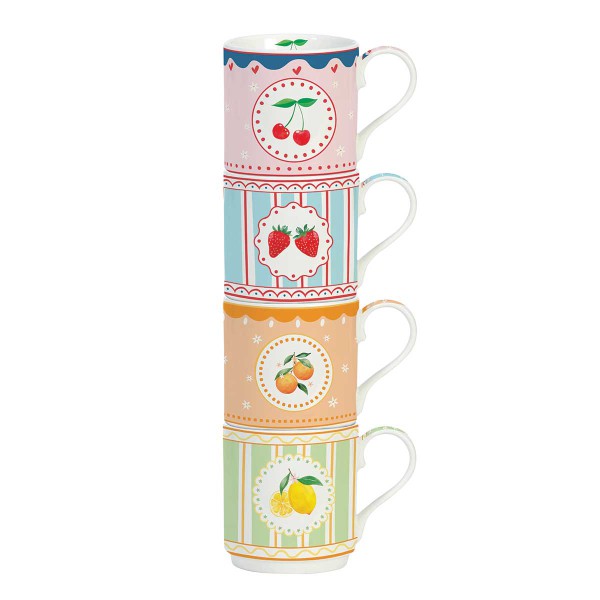 FRUIT ΜΑΝΙΑ ΣΕΤ 4 ΚΟΥΠΕΣ 275ML ΠΟΡΣΕΛΑΝΗ