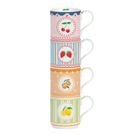 FRUIT ΜΑΝΙΑ ΣΕΤ 4 ΚΟΥΠΕΣ 275ML ΠΟΡΣΕΛΑΝΗ
