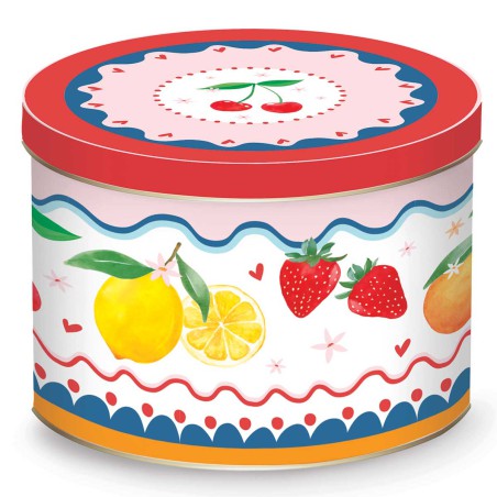 FRUIT MANIA MUG 350ML PORCEL TIN BOX 4 DESIGNS