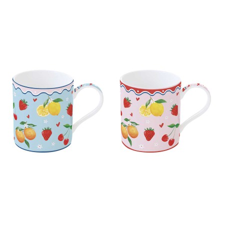 FRUIT MANIA 2PCS SET MUG 350ML PORCELAIN