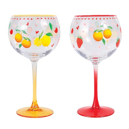FRUIT MANIA 2PCS SET GIN GLASS 500ML