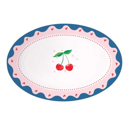 FRUIT MANIA PORCELAIN OVAL PLATE 35X23,5CM
