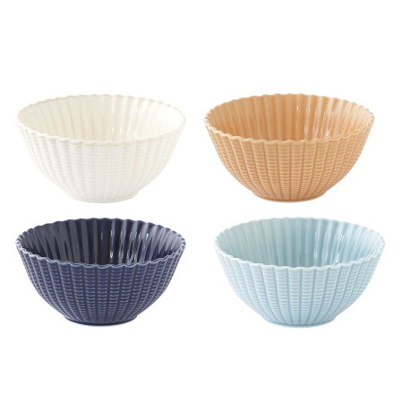 COQUILLAGES BOWL 16CM 4 COLORS PORCEL