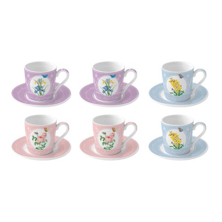 ROYAL BLOSSOM 6PCS PORCEL COFFEE CUP&SAUCER 100ML 2