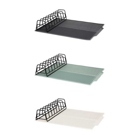 DISH MAT AND RACK 43.5X33 SILICONE/METAL