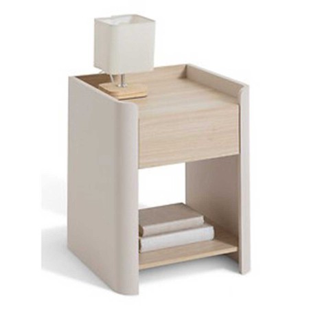 BEDSIDE TABLE ROUNDY HEUGHT 50CM IVORY