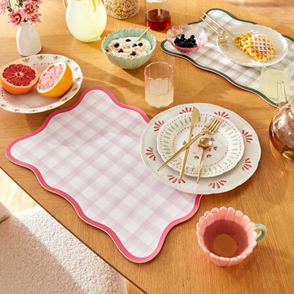 FLEUR DE ROSE PLACEMAT ASSORTED 2 45X30 VINYL