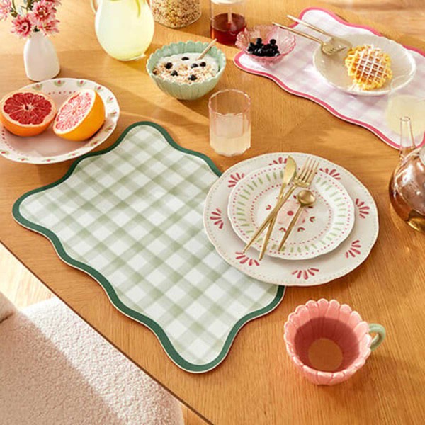 FLEUR DE ROSE PLACEMAT ASSORTED 2 45X30 VINYL