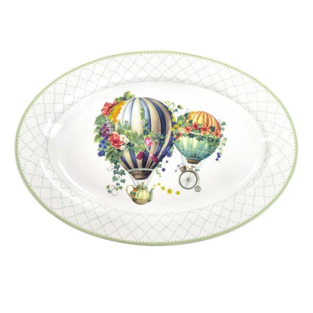 WONDELAND OVAL SERVING PLATE 35X24CM PORCEL