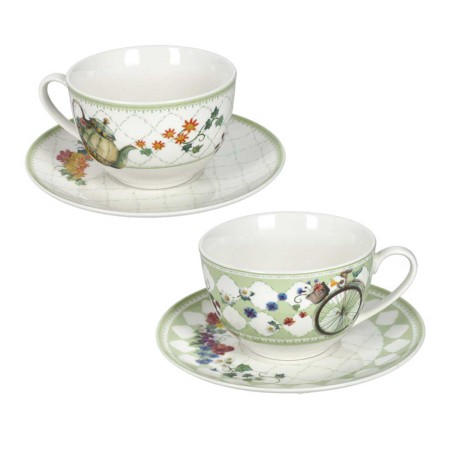WONDELAND 2PCS SET TEA CUP & SAUCER PORCEL