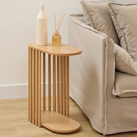 SLAT END TABLE 49.5X26X56 WOOD