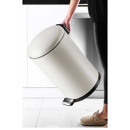 KITCHEN BEIGE MATT WASTE BIN 40LT SOFT-CLOSE METAL