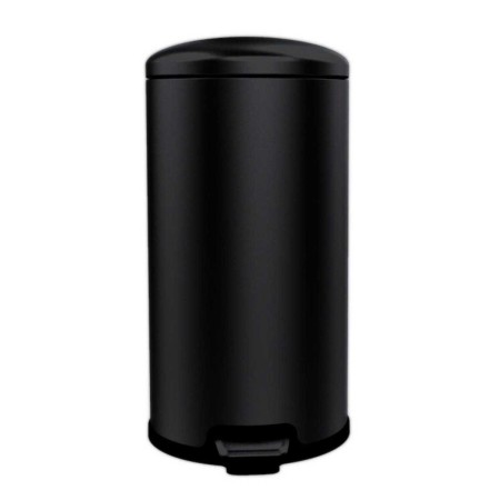 KITCHEN ROUND BLACK WASTE BIN 40L METAL SOFT-CLOSE