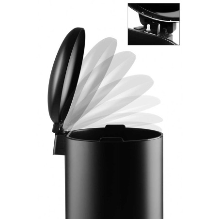 KITCHEN ΣΤΡΟΓ ΜΑΥΡΟΣ ΚΑΔΟΣ 40LT ΜΕΤΑΛ SOFT-CLOSE