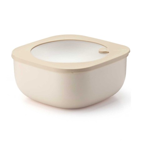 STORE&MORE BEIGE 1.9L SQUARE CONTAINER  PLASTIC