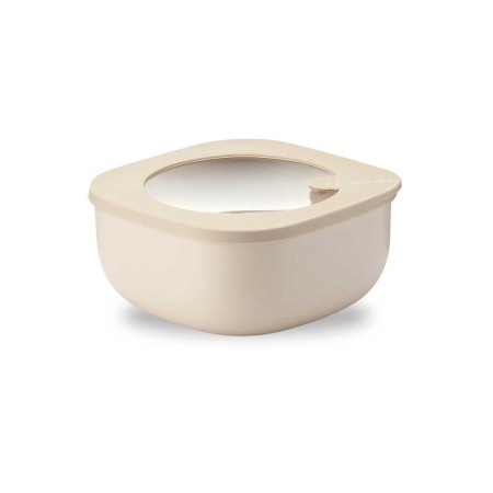 STORE&MORE BEIGE 975ML SQUARE CONTAINER PLASTIC