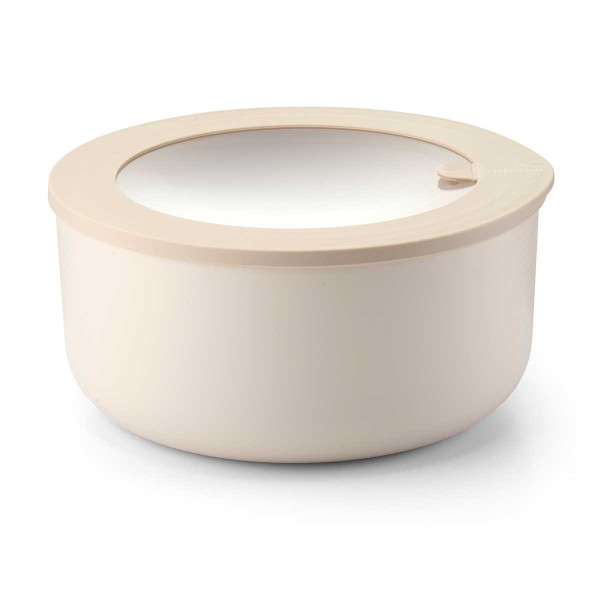 STORE&MORE BEIGE 3.2L ROUND CONTAINER  PLASTIC