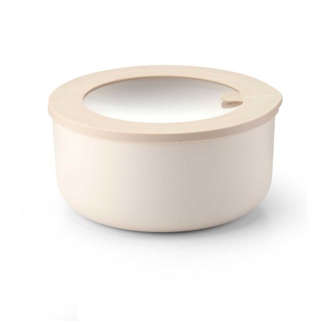 STORE&MORE BEIGE 1.8L ROUND CONTAINER PLASTIC
