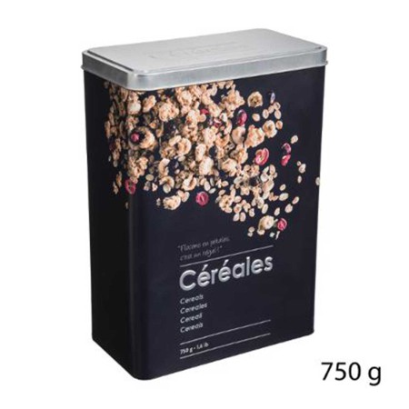 CEREALES BLACK 3D EMBOSSED METAL BOX