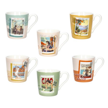 DOLCE VITA COFFEE PORCEL CUP 6 DESIGNS IN DISPLAY