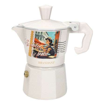 DOLCE VITA AVORIO COFFEE MAKER 1 CUP ALLUMIN.