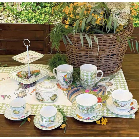 WONDELAND GREEN BREAKFAST CUP PORCELAIN 2