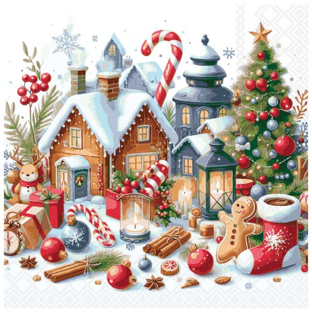 CHRISTMAS SCENERY 20 ΧΑΡΤΟΠΕΤΣΕΤΕΣ 33Χ33
