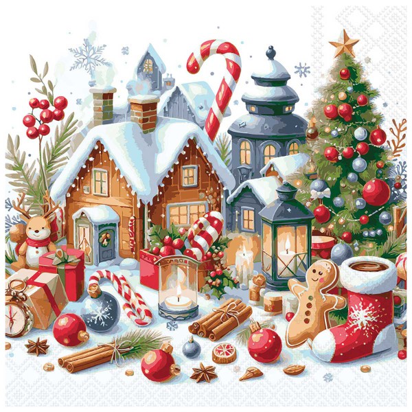 CHRISTMAS SCENERY 20 ΧΑΡΤΟΠΕΤΣΕΤΕΣ 33Χ33