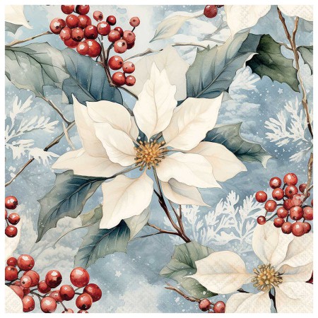 WINTER POINSETTIA 20 ΧΑΡΤΟΠΕΤΣΕΤΕΣ 33Χ33
