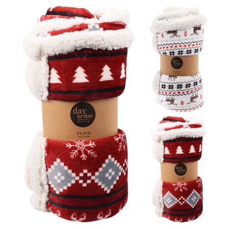 WINTER BLANKER 160X130 ASSORTED 2 POLYESTER