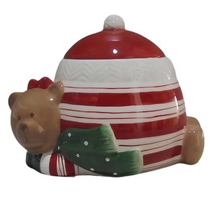 TEDDY CHRISTMAS ΒΑΖΟ ΜΕ ΚΑΠΑΚΙ 16,3Χ12Χ11,9 ΠΟΡΣ