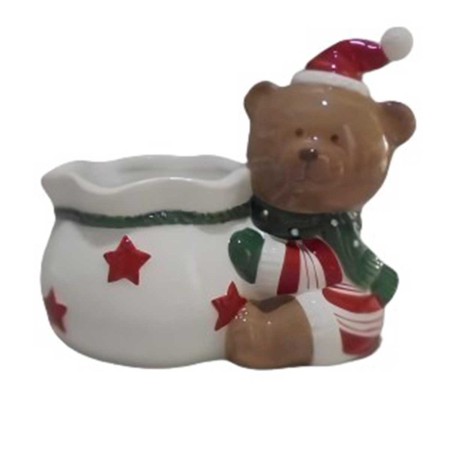 TEDDY CHRISTMAS ΒΑΖΟ 16.7Χ11Χ13.8 ΠΟΡΣΕΛΑΝΗ