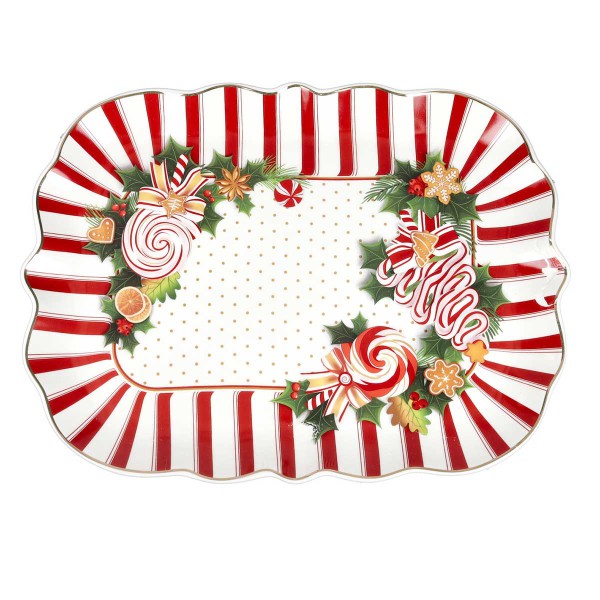 LE CHICCHE SERVING PLATE 33X24,5CM PORCELAIN