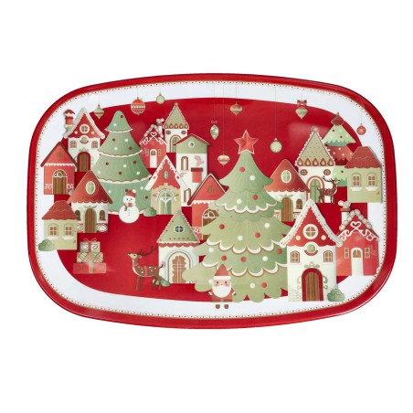 VILLAGGIO IN FESTA OVAL TRAY 40,5X28CM MELAMINE