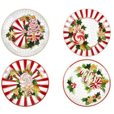 LE CHICCHE 4PCS SET PLATE 15CM PORCELAIN