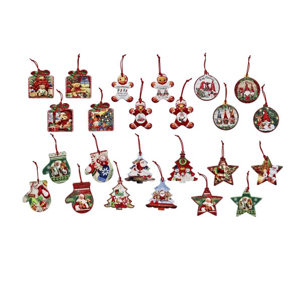 CHRISTMAS ΣΤΟΛΙΔΙ ΚΕΡΑΜΙΚΟ/ΦΕΛΛΟΣ 6 ΣΧΕΔΙΑ DISPLAY