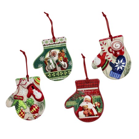 CHRISTMAS ΣΤΟΛΙΔΙ ΚΕΡΑΜΙΚΟ/ΦΕΛΛΟΣ 6 ΣΧΕΔΙΑ DISPLAY