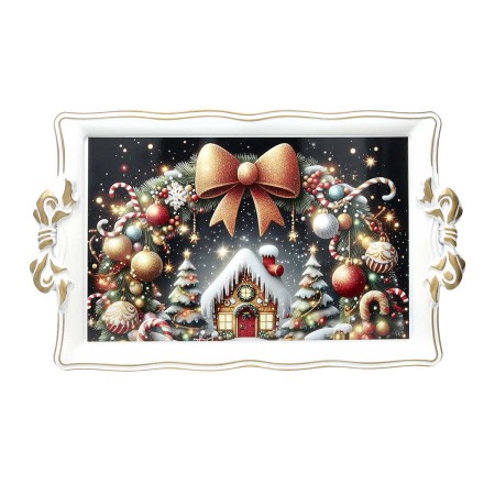 CHRISTMAS BIANCO ΠΙΑΤΕΛΑ ΟΡΘΟΓ. ΜΕ ΛΑΒΕΣ  ΠΛΑΣΤΙΚΟ