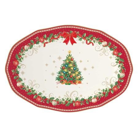 CHRISTMAS HERITAGE ΟΒΑΛ ΠΙΑΤΕΛΑ 36X25CM ΠΟΡΣΕΛ