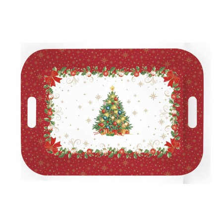 CHRISTMAS HERITAGE TRAY 47X33 MELAMINE