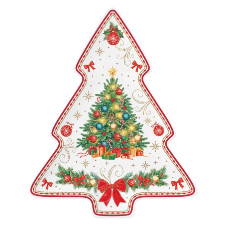 CHRISTMAS HERITAGE PORCELAIN DISH TREE 20,5X25,5CM