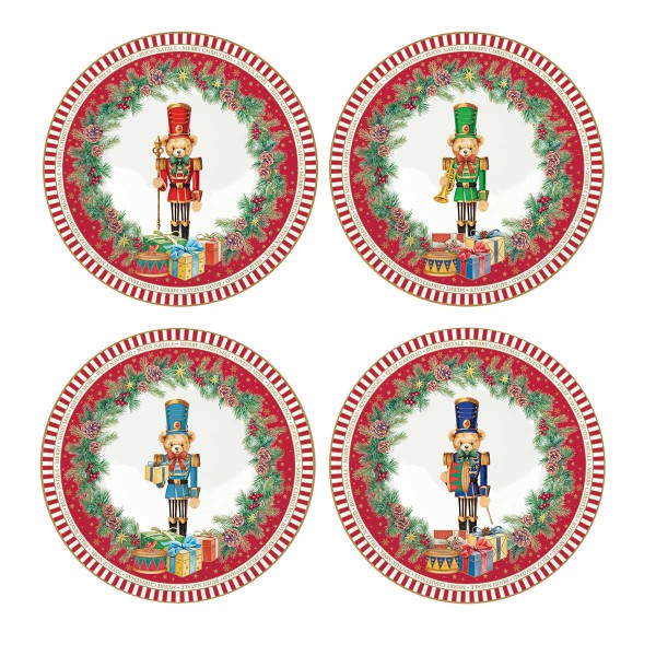 CHRISTMAS TEDDY ΣΕΤ 4 ΤΕΜ ΠΙΑΤΟ ΓΛΥΚΟΥ 19 ΕΚ ΠΟΡΣ