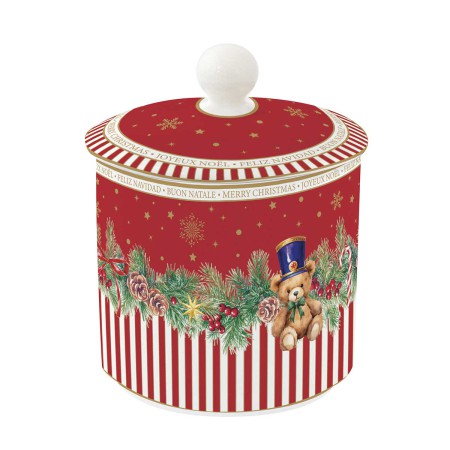 CHRISTMAS TEDDY ΒΑΖΟ ΜΕ ΚΑΠΑΚΙ 10,5Χ13 ΕΚ ΠΟΡΣΕΛ